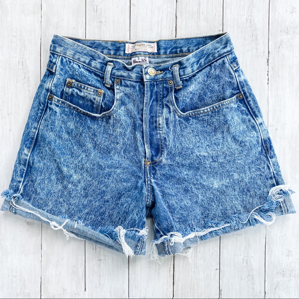 Vintage Guess Acid Wash High Rise Jean Shorts 27